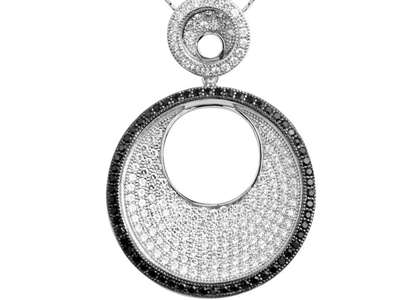 White Gold Plated | CZ Studded Pendants